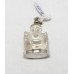 Ganesha Ganesh Charm Pendant Sterling Silver 925 Natural Crystal Gem Stone Women Men Unisex Handmade Gift E533 